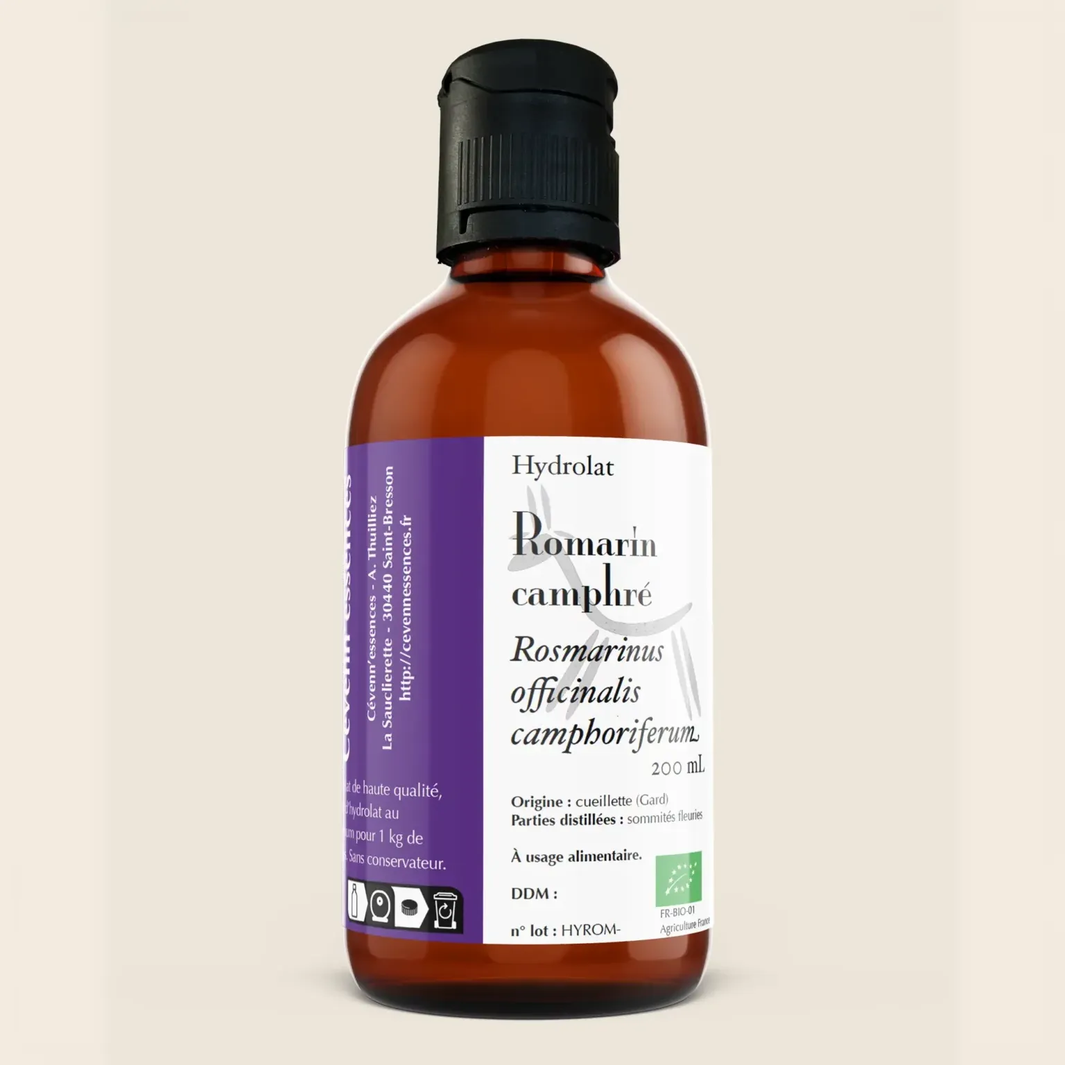 Hydrolat de romarin camphré
